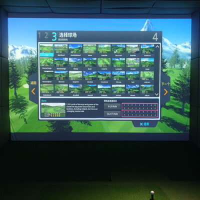 Harga yang bagus Permainan Golf Interaktif Digital Simulator Golf Dalam Ruangan SEMUA DALAM SATU on line