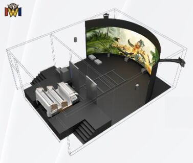 Buen precio 4D 9D Teatro volador Cine de pantalla curva para parques temáticos en línea