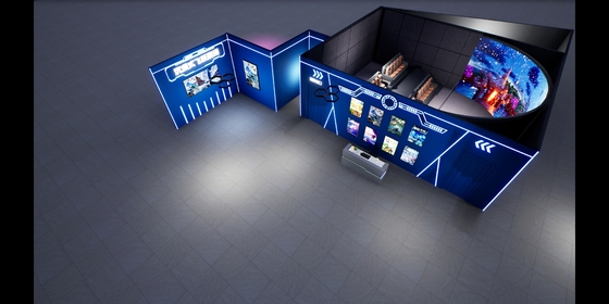 150 Degree Vertical Perspective Coverage Curved Screen Cinema with Modular Design and Dual Screen Fusion Technology for Immersive 4D Experience