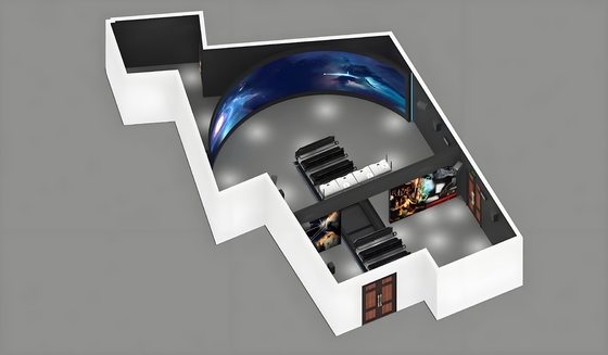 VR 3D Track Cinema for Theme Parks with 4D Motion Seats